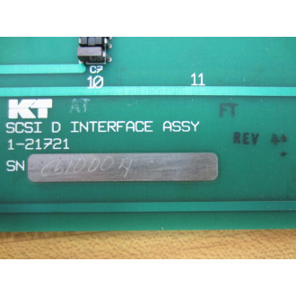 Kearney & Trecker KT 1-21721 SCSI D Interface 121721 - Used