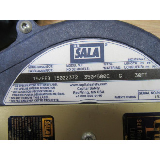 DBI Sala 3504500C Self Retracing Lifeline 15022372 - New No Box