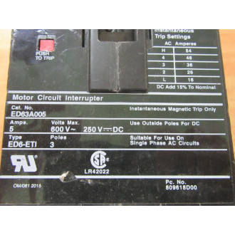Siemens ED63A005 5A Circuit Breaker ED63A005L - New No Box