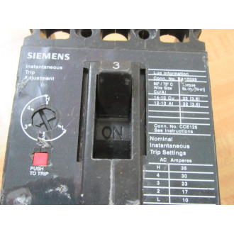 Siemens ED63A003 3A Circuit Breaker ED63A003L - New No Box