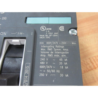 Siemens NDK3B060 60A Circuit Breaker NDK3B060L - New No Box