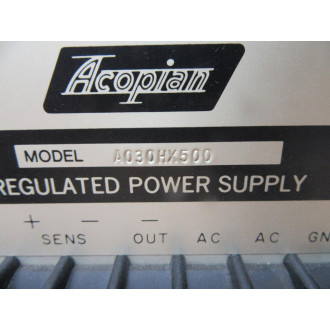 Acopian A030HX500 Regulated Power Supply - New No Box