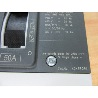 Siemens NDK3B050 50A Circuit Breaker NDK3B050L - New No Box