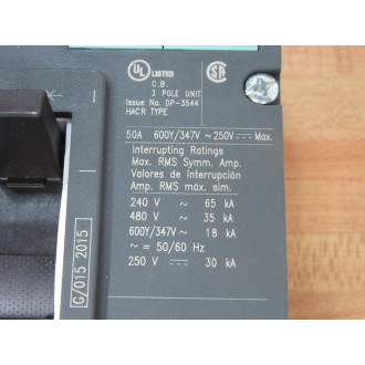 Siemens NDK3B050 50A Circuit Breaker NDK3B050L - New No Box
