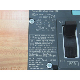 Siemens NDK3B050 50A Circuit Breaker NDK3B050L - New No Box