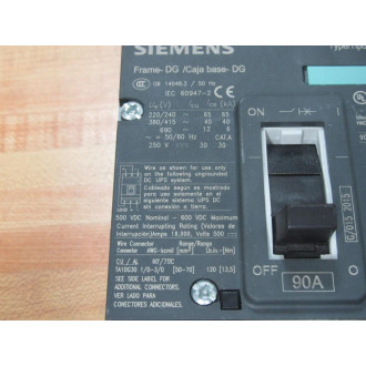 Siemens NDK3B090 90A Circuit Breaker NDK3B090L Chipped Corner - New No Box