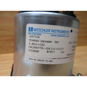 Weschler Instruments YEAB40 Yokogawa Varmeter 103772A