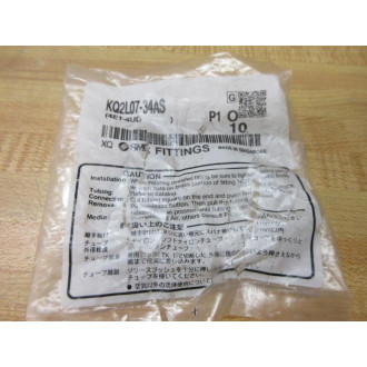 SMC KQ2L07-34AS Male Elbow Fitting KQ2L0734AS (Pack of 10)