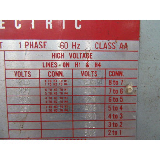 General Electric 9T23B2674 Transformer TESTED!!! 75KVA 120240V - Used