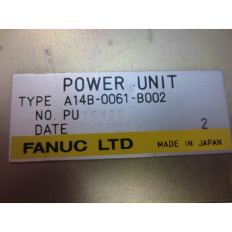 Fanuc A14B-0061-B002 Power Unit A20B-1000-0030 A20B-1000-003005A - Used