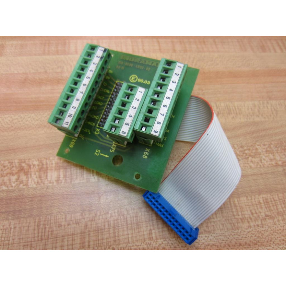 Indramat 109-0680-4B03-02 Circuit Board 109-0680-4A03-02 WRibbon Cable - Used