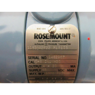 Rosemount 1151DR2F22 Pressure Regulator M-0338 - Refurbished