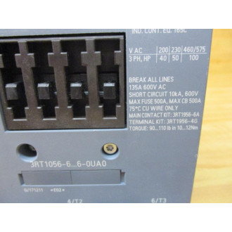 Siemens 3RT1056-6AF36-0UA0 Contactor - Used