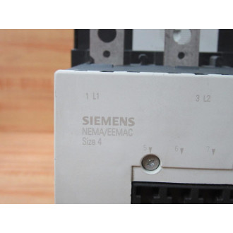Siemens 3RT1056-6AF36-0UA0 Contactor WO Terminal Shroud - Used