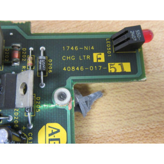 Allen Bradley 40848-017-51 Circuit Board 1746-NI4 Small Crack - Parts Only