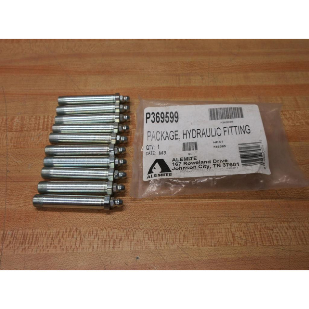 Alemite 369599 Hydraulic Fitting P369599 P369599 (Pack of 10)