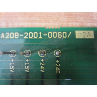 Fanuc A20B-2001-0060 PC Board A20B-2001-006002A - Used