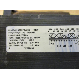 Square D TF2000D1 Transformer - Used
