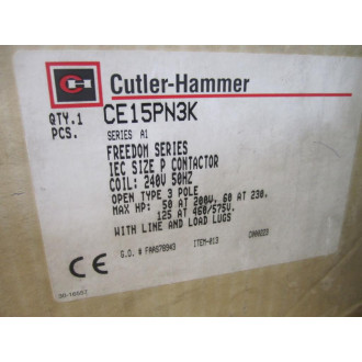 Cutler Hammer CE15PN3K Eaton Freedom Series Contactor