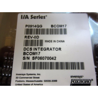Foxboro BCOM17 DSC Integrator Board P0914QG - Used