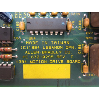 Allen Bradley PC-672-0295 1394 Motion Drive Board PC6720295 7 - Parts Only