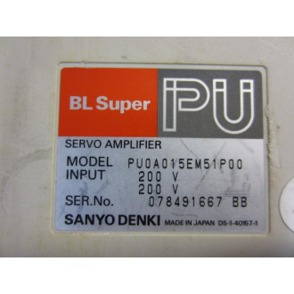 Sanyo Denki PU0A015EM51P00 Servo Amplifier - Used