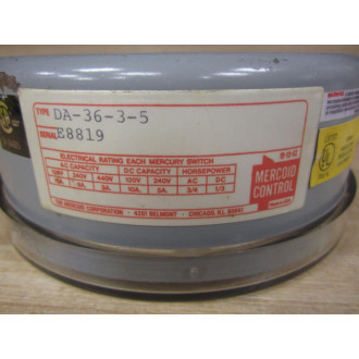 Mercoid Control DA-36-3-5 Temperature Controls DA3635 WO Cover - New No Box