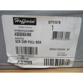 Hoffman ASE6X6X4NK SCR CVR Pull Box