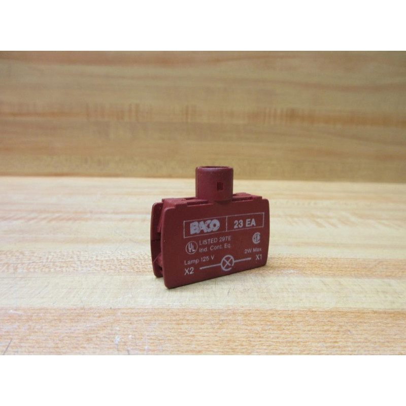 Baco 23 EA Lamp Holder Module 23EA Red - New No Box
