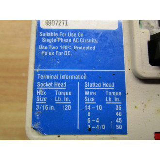 Cutler Hammer FDB3040LD08 Eaton Circuit Breaker - Used