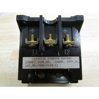 Ward Leonard 7000-2149-11 Joslyn Clark Contactor 7000214911 - Used