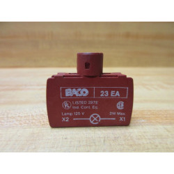Baco 23 EA Lamp Holder Module 23EA Red - New No Box