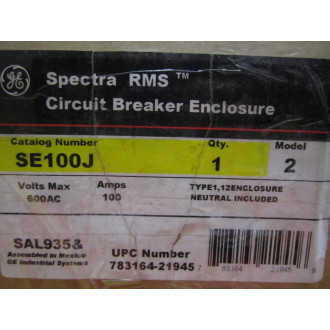 General Electric SE100J Circuit Breaker Enclosure
