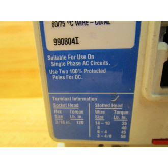 Cutler-Hammer FDB3070LD08 Circuit Breaker - Used