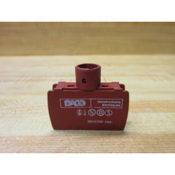 Baco 23 EA Lamp Holder Module 23EA Red - New No Box
