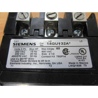 Siemens 14GUG32AA Motor Starter - New No Box
