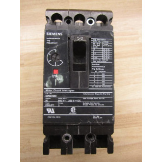 Siemens ED63A050 Circuit Breaker ED63A050L - Used