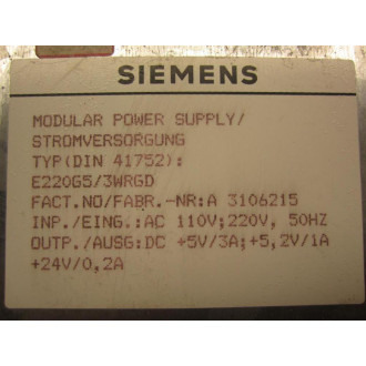 Siemens 6ES5 951-7LB21 Module Power Supply - Used