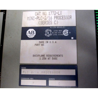 Allen Bradley 1772-LX MINI-PLC-216 Processor Ser.C FW Rev.F - Used