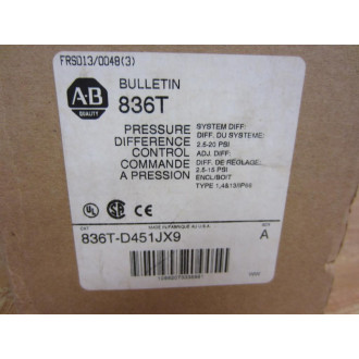 Allen Bradley 836T-D451JX9 Pressure Difference Control