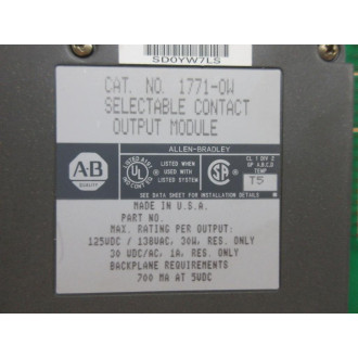 Allen Bradley 1771-OW Module 1771-0W - Used
