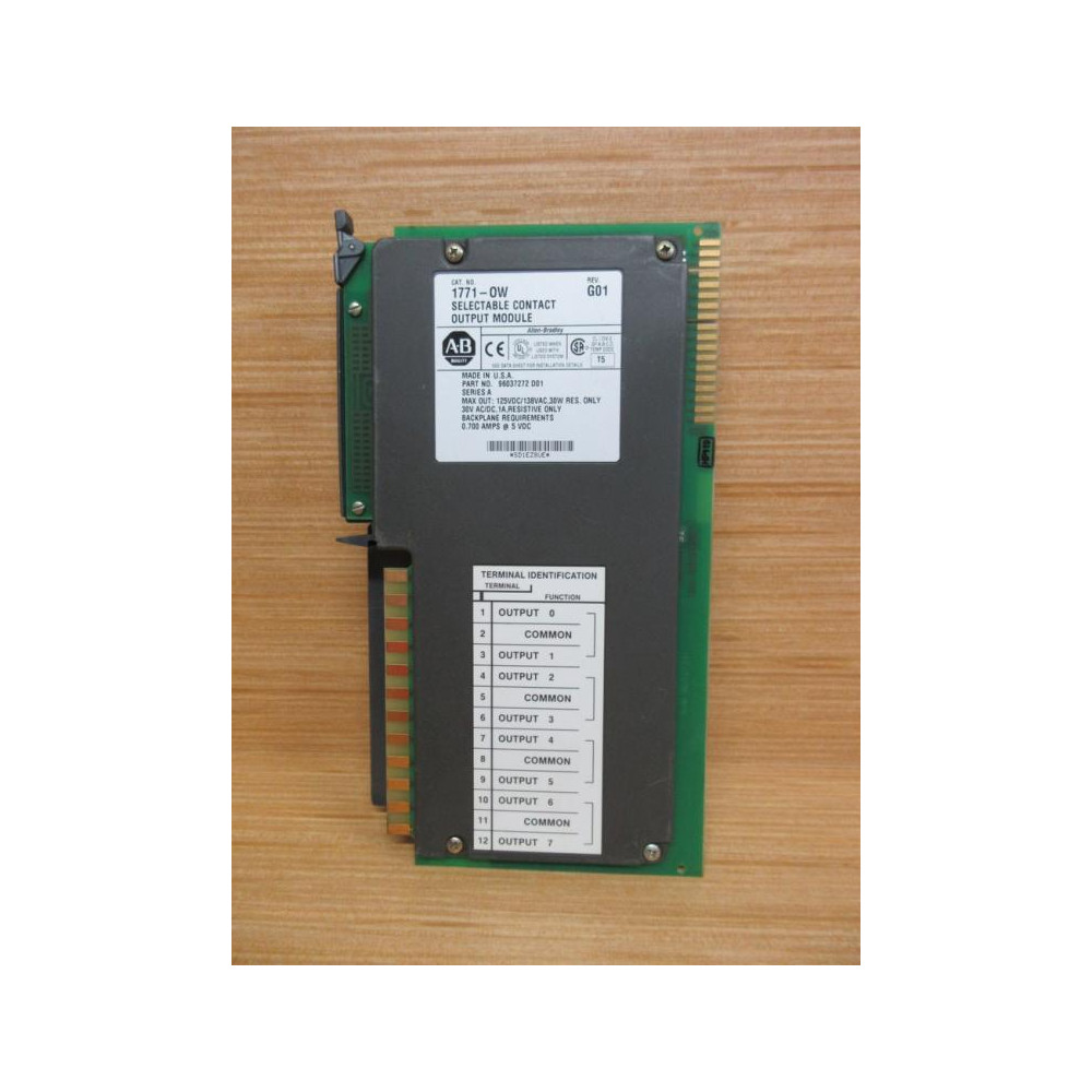 Allen Bradley 1771-OW Module 1771-0W Ser A, Rev G01, 96037272 D01 - Used