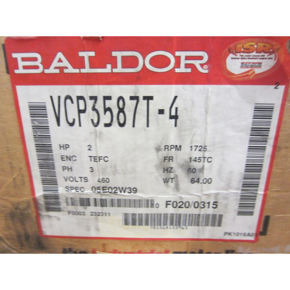Baldor VCP3587T-4 Industrial Motor VCP3587T4