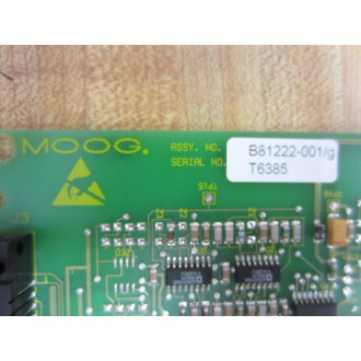Moog B81222-001 Servo Amplifier Board B81224-1 Rev B - Used
