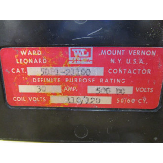 Ward Leonard 5DP1-21100 Clark Contactor 5DP121100 110120V - Used
