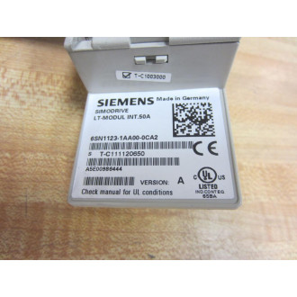 Siemens 6SN1123-1AA00-0CA2 Panel Only  6SN11231AA000CA2 - Used
