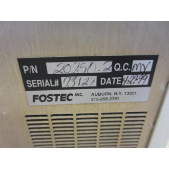 Fostec 20750.2 207502 Fiber Optic Light Source Serial 73127 - Used