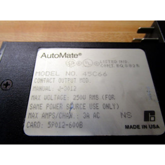 AutoMate 45C66 Contact Output Module 45C66A - Used