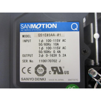 Sanyodenki QS1E03AA-01 QS1E03AA01 AC Servo Drive Serial No: 1106170702J