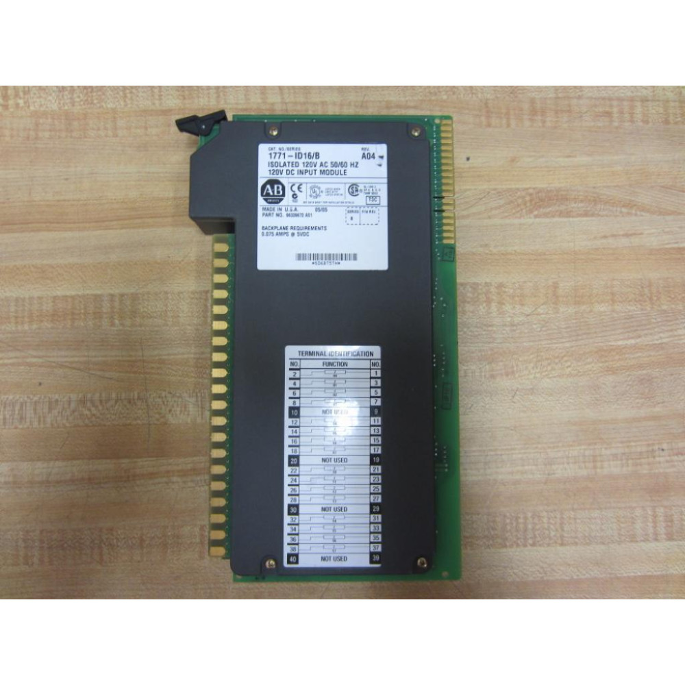 Allen Bradley 1771-ID16 Module Ser.B,Rev.A04,96339672 A01 - Used